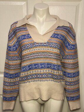 J.Crew Collared Fair Isle Sweater